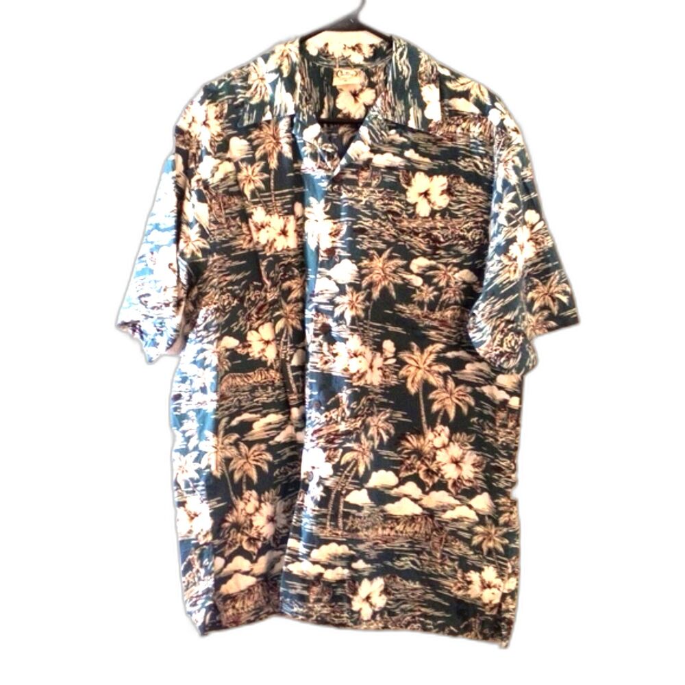 Go Barefoot Men's Cotton Hawaiian Shirt Size XL